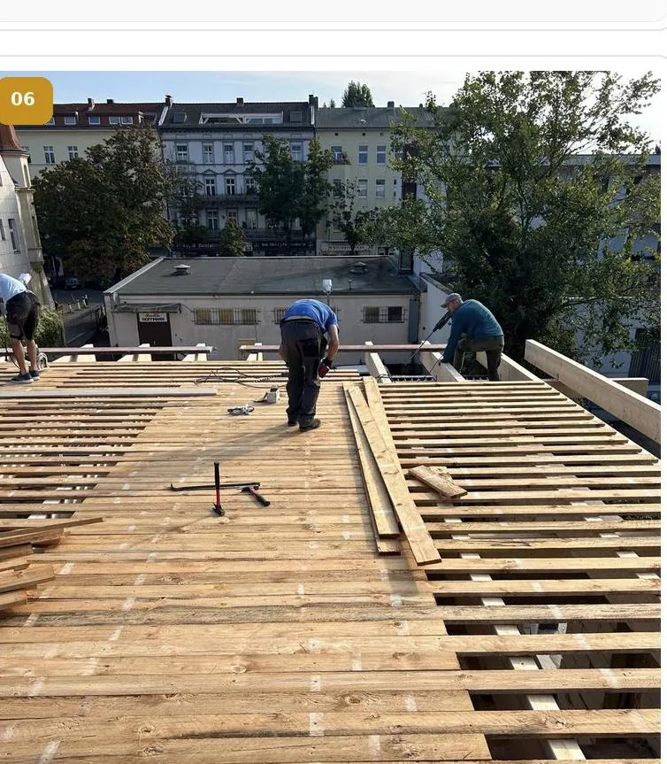 Arbeiten am Tragwerk in Berlin-Lankwitz, Aufnahme 2